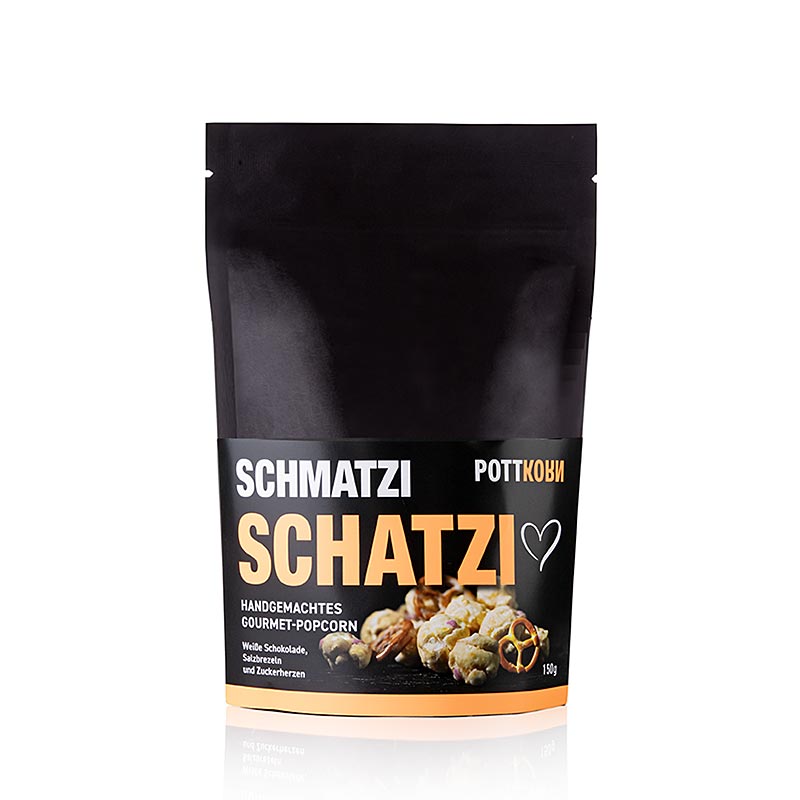 Pottkorn - Schmatzi Schatzi, pop-corn au chocolat blanc, bretzel, 150 g