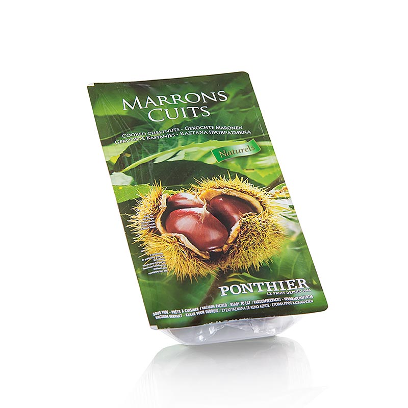 Castagne, sbucciate e cotte, sottovuoto, Ponthier, 400 g