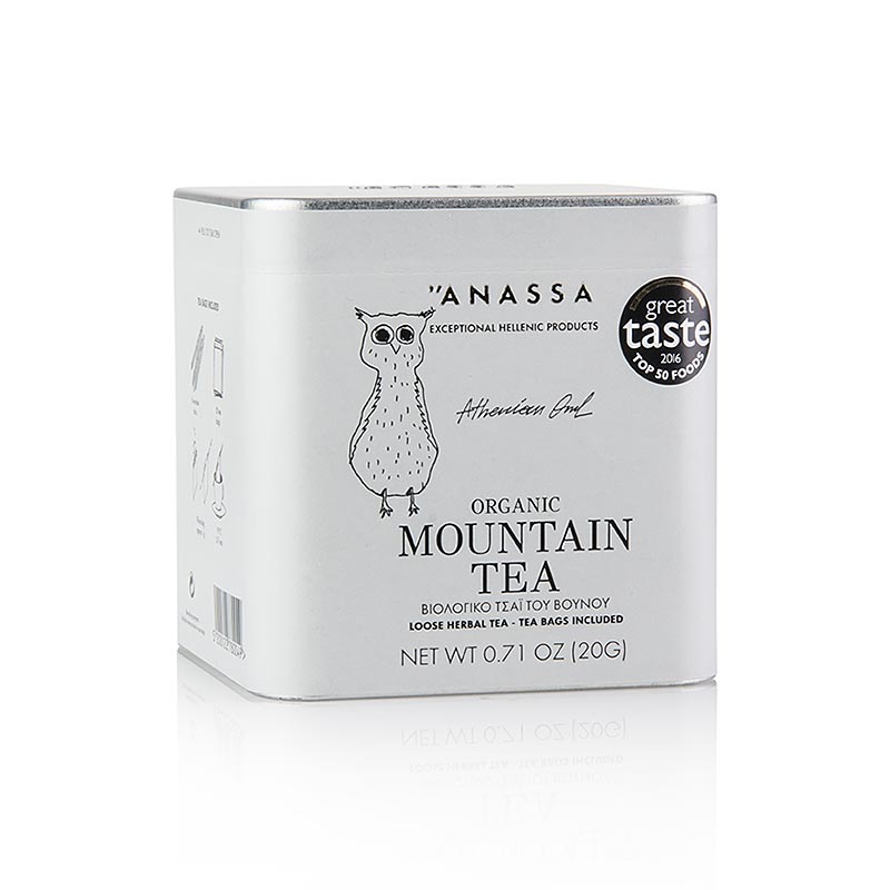 ANASSA Tè greco di montagna ( Tè di montagna), sfuso in 20 Sacchetto, biologico, 20 g