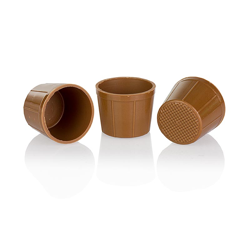 Rahm-Chübeli - große Sahne Töpfchen, Edelvollmilch, ø 30mm, 28mm h, Läderach, 2,