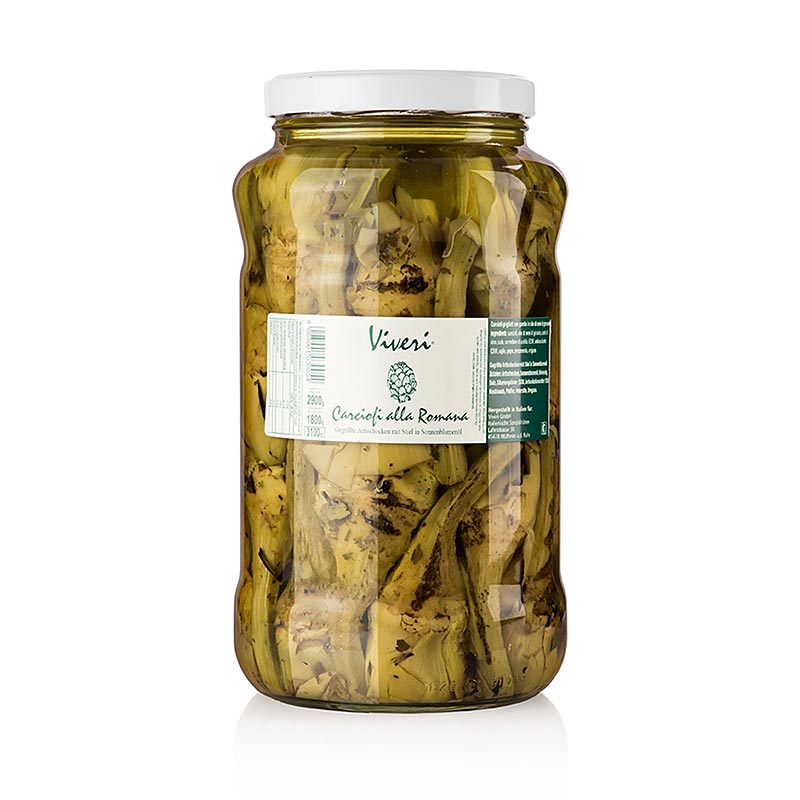 Artichauts Romana marinés, avec pédoncule, grillés, à l'huile, Viveri, 2,9 kg