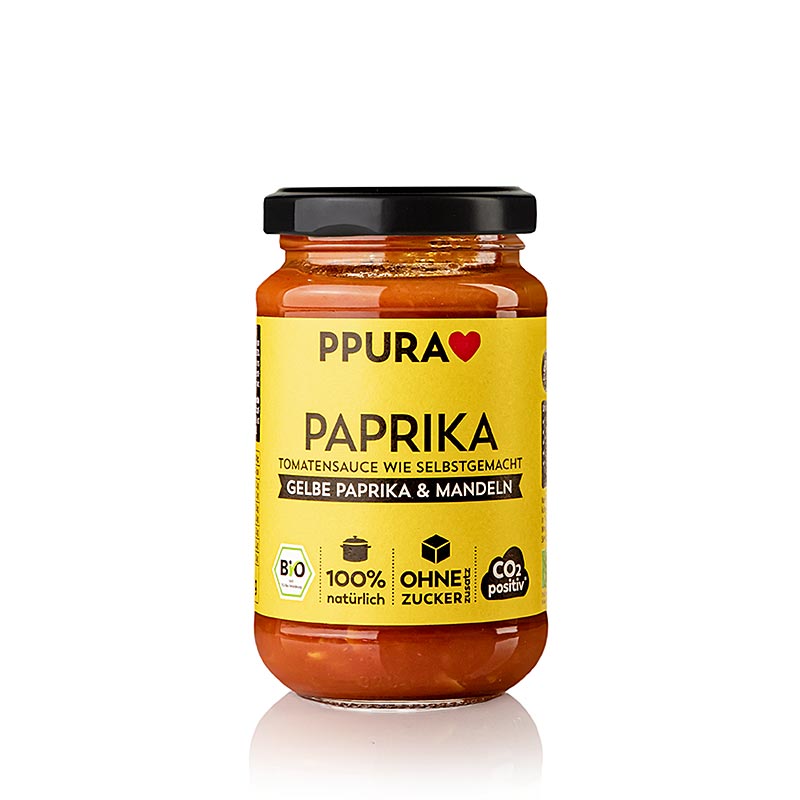 Ppura Sugo Paprika - con peperoni gialli e mandorle, biologico, 340 g