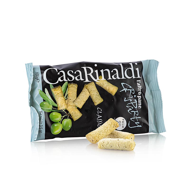 Grisparty - Mini Grissini Knabbergebäck mit Olivenöl, Casa Rinaldi, 100 g