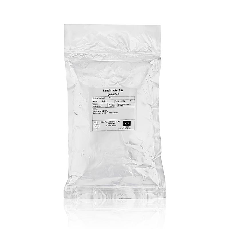 Sucre de canne brut, fumé, BIO, 1 kg