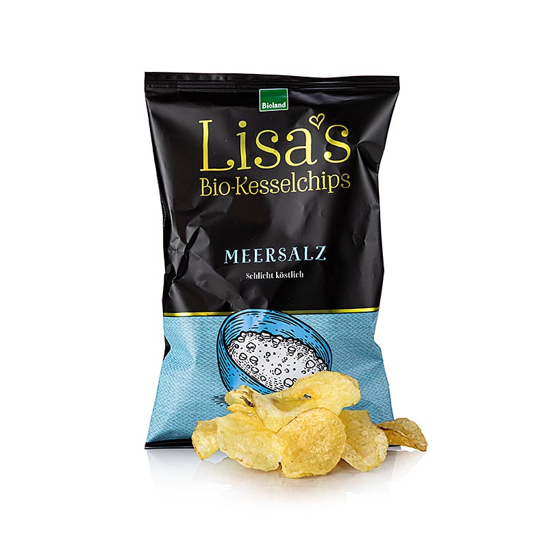 Patatine Lisa's, cotte al forno, con sale marino, biologiche, 50 g