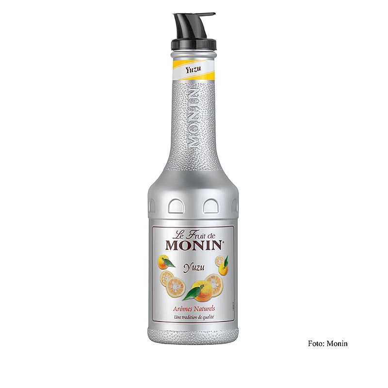 Monin - Mélange de purée de fruits - Yuzu, sucré, avec bec verseur, 1 l