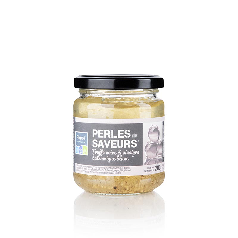 Caviale aromatizzato "Aceto balsamico bianco e tartufo estivo", Les Perles, 200 g