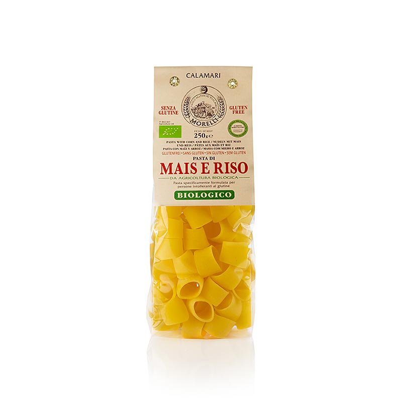 Pâtes « Calamari » au riz et au maïs (Sans gluten), Morelli 1860, BIO, 250 g