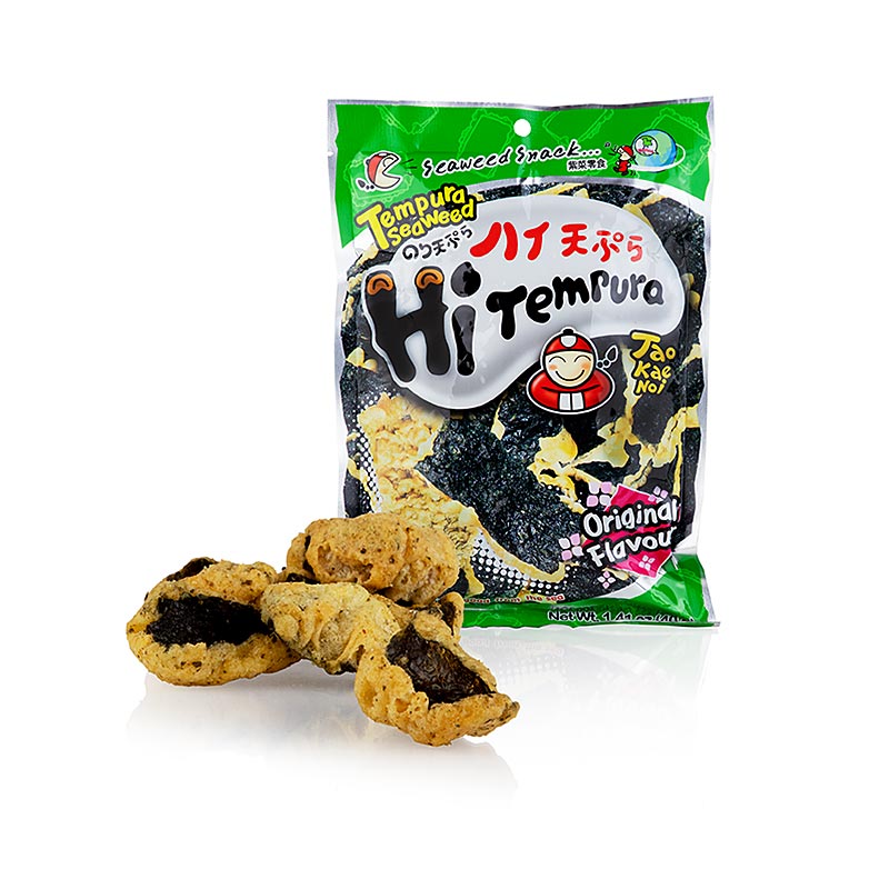 Taokaenoi Tempura Seaweed Original, chips d'algues très croustillantes, 40 g