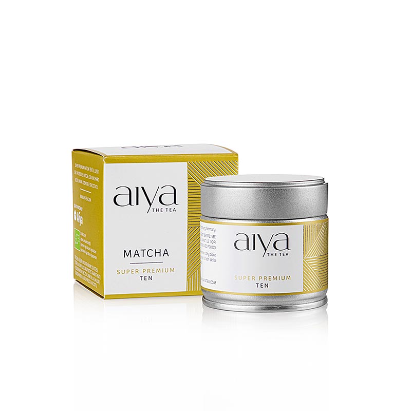 AIYA Matcha Ten, Thé vert Thé qualité cérémonielle SUPER Premium, bio, 30 g