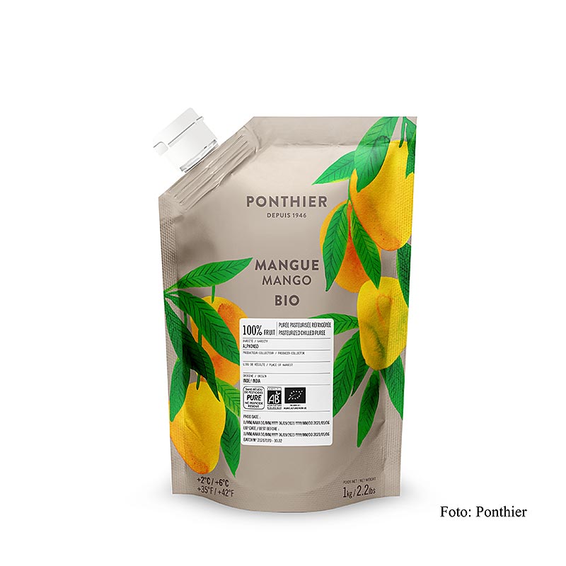 Purée de mangue Ponthier, 100 %, BIO, 1 kg