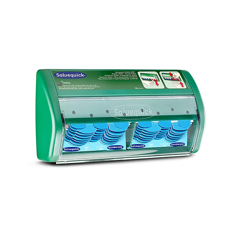 Cederroth - Distributeur de pansements Salvequick Blue Detect, station de pansements (51030130), 1 pièce