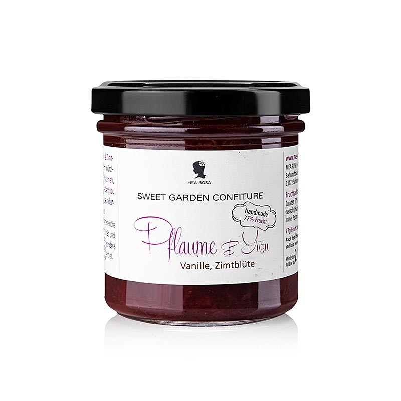 Sweet Garden Confiture - Pâte à tartiner aux fruits prune & yuzu, Mea Rosa, 180 g