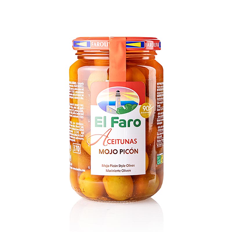 Olive verdi "Mojo Picon", con nocciolo, El Faro, 350 g
