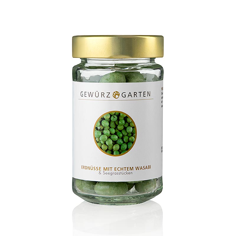 Cacahuètes Gewürzgarten avec wasabi & morceaux d'algues, piquantes, 80 g