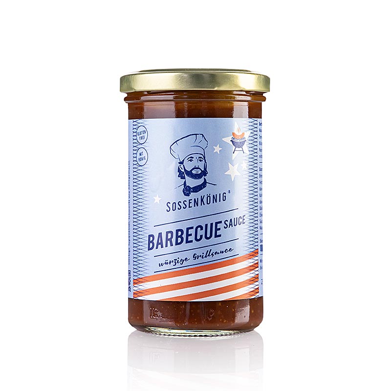 Sossenkönig - Salsa barbecue (BBQ), salsa pronta all'uso, Vaso, 250 ml