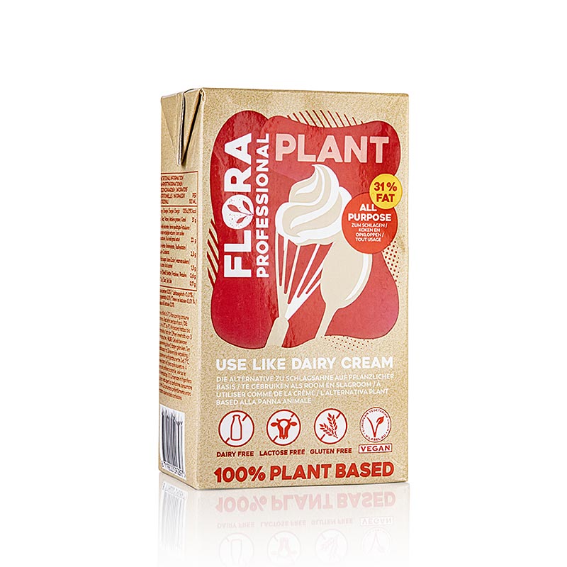 Flora Professional Plant Schlagcreme, veganer Sahneersatz, 31% Fett, 1 l