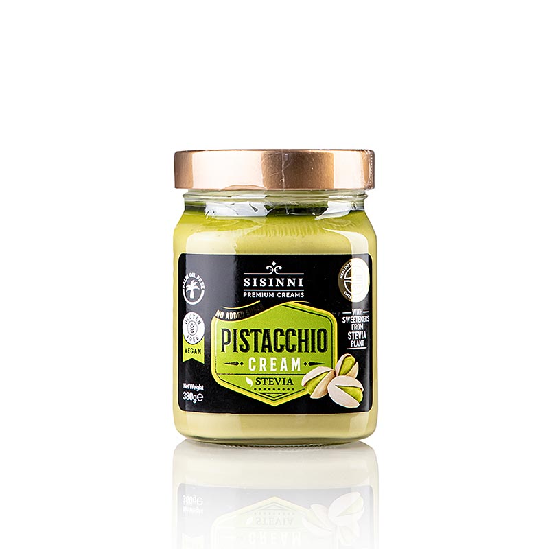 Pâte à tartiner à la pistache, à la stévia, végétalien, Sisinni, 380 g