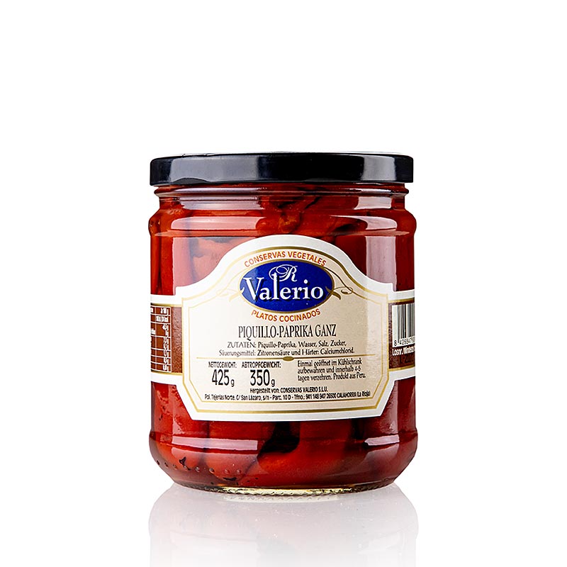 Pimiento Piquillo - Peperoni Piquillo, interi, Valerio, 425 g