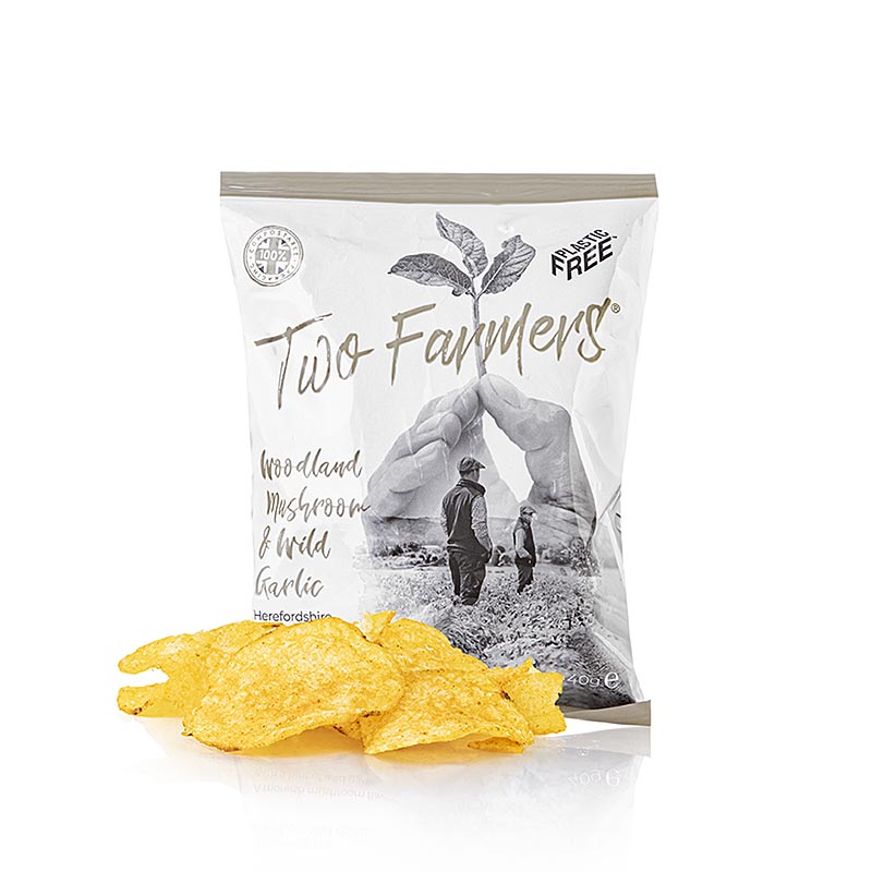 Two Farmers - Patatine "Funghi del bosco e aglio selvatico", 40 g