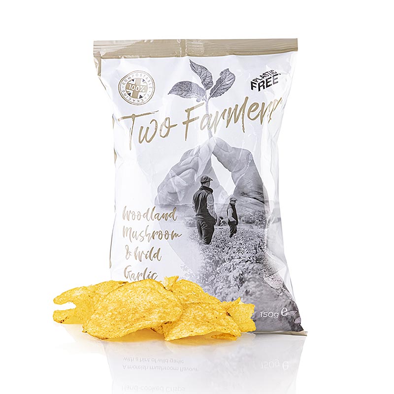 Two Farmers - Kartoffelchips "Woodland Mushroom & Wild Garlic", 150 g