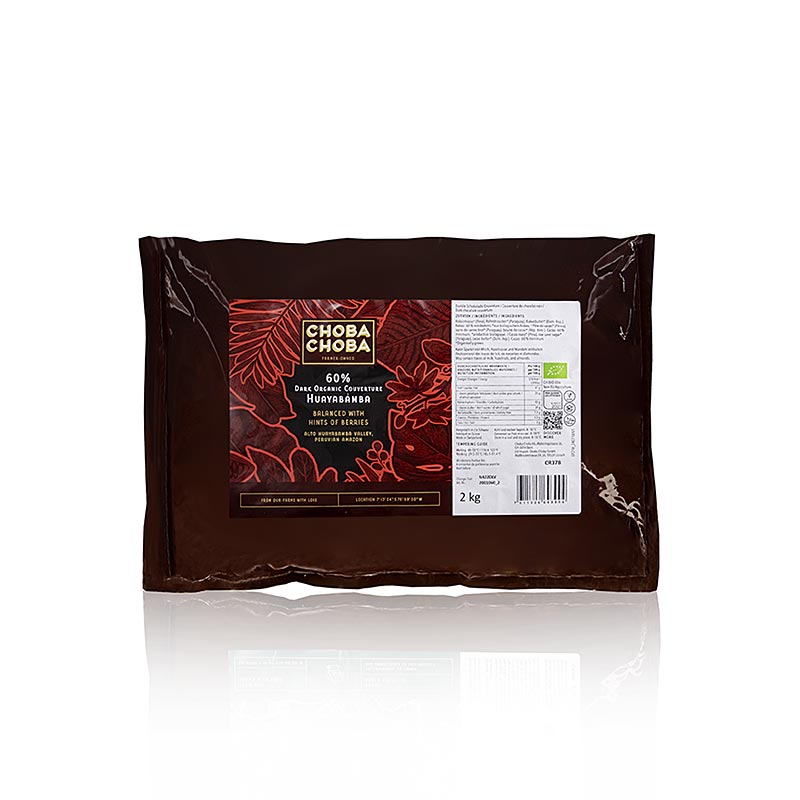 Huayabamba, 60% de couverture amère, Callets, Choba Choba, BIO, 2 kg
