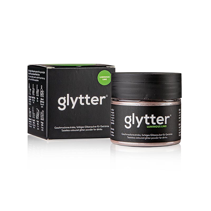 glytter "Luminous Lime", Lebensmittelglitzerpuder, (Neongrün), 10 g
