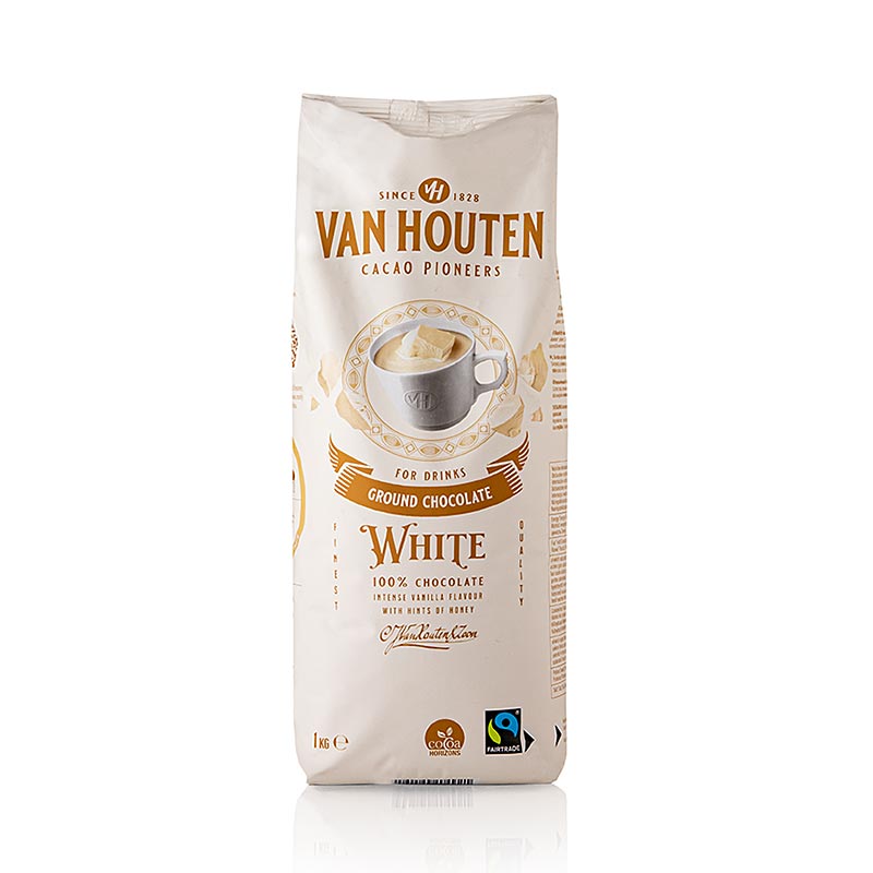 Callebaut - Van Houten Chocolat blanc moulu, poudre pour chocolat à boire, 1 kg