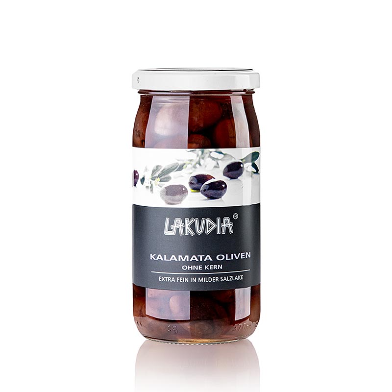 Kalamata Oliven, ohne Kern, Lakudia, 355 g