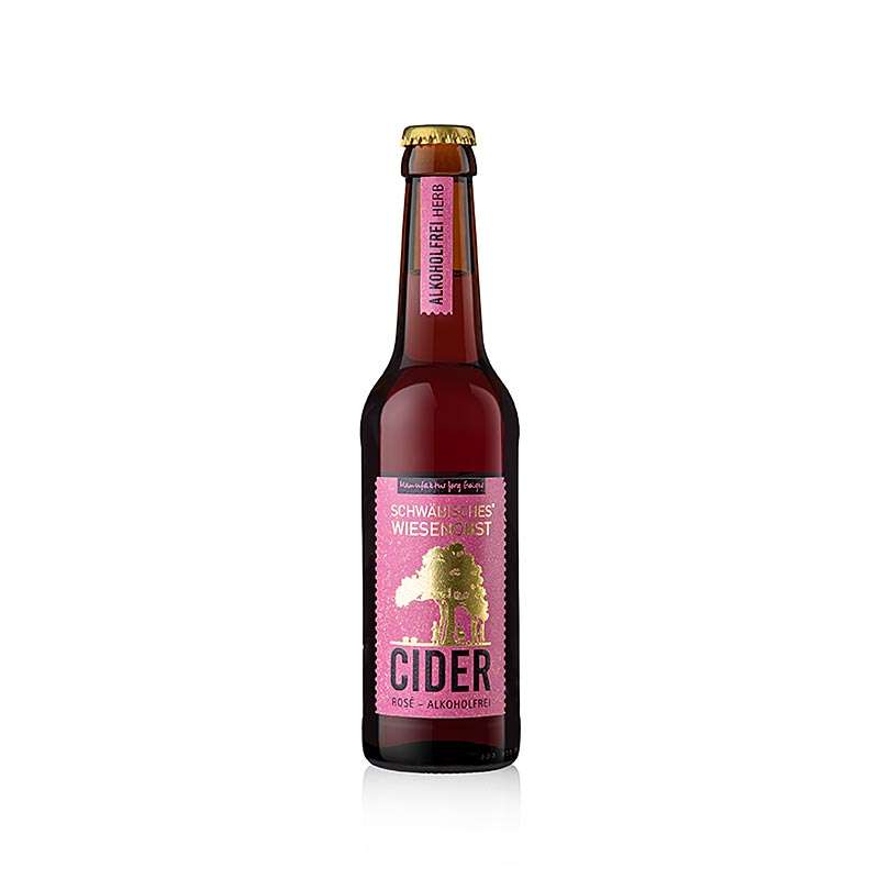 Jörg Geiger Schwäbischer Wiesenobst Cider ROSÉ alkoholfrei herb BIO, 330 ml