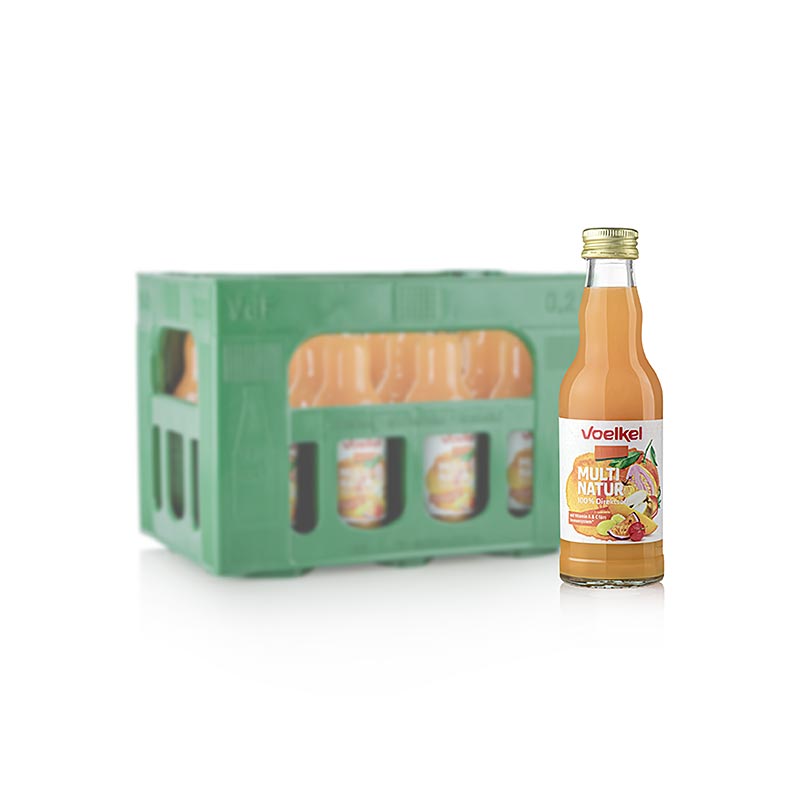 Voelkel Multi Natur Mehrfruchtsaft, BIO Vegan, 2,4 l, 12 x 200ml