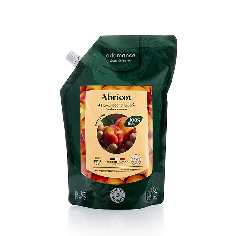 Purée d'abricot Adamance, non sucrée, pasteurisée, 1 kg