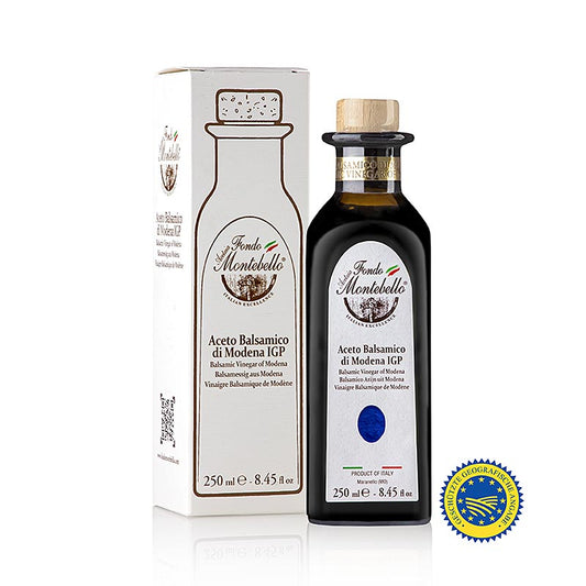 Fondo Montebello - Aceto balsamico Modena IGP, FM 01, cartone bianco, 250 ml