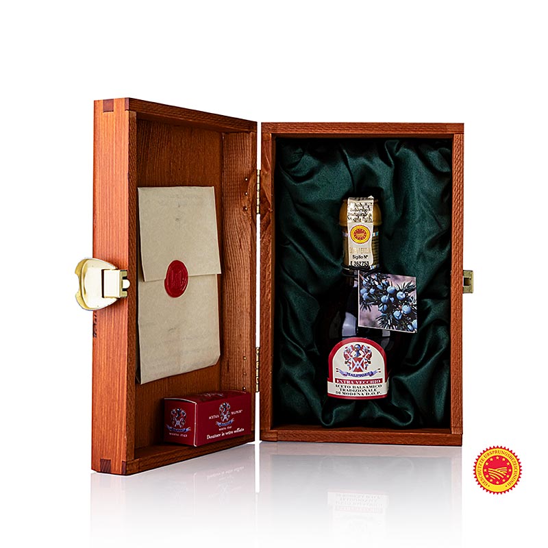 Vinaigre balsamique de Modène AOP/IGP, Réserve au genièvre, 80 ans, Malpighi, 100 ml