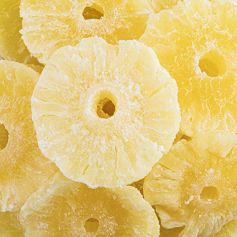Anneaux d'ananas, séchés, sucrés, sulfurés, 1 kg