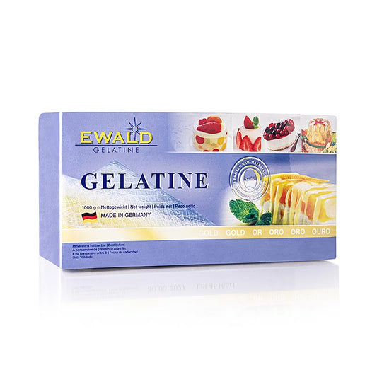 Gelatina in foglie - Oro, 210 Bloom, 1 kg, circa 500 pezzi.