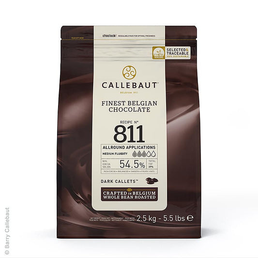 Chocolat noir, callets, 54,5 % Cacao, 2,5 kg