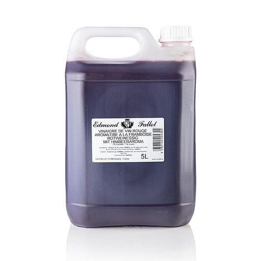 Vinaigre de vin rouge, framboise, Fallot, 5 l