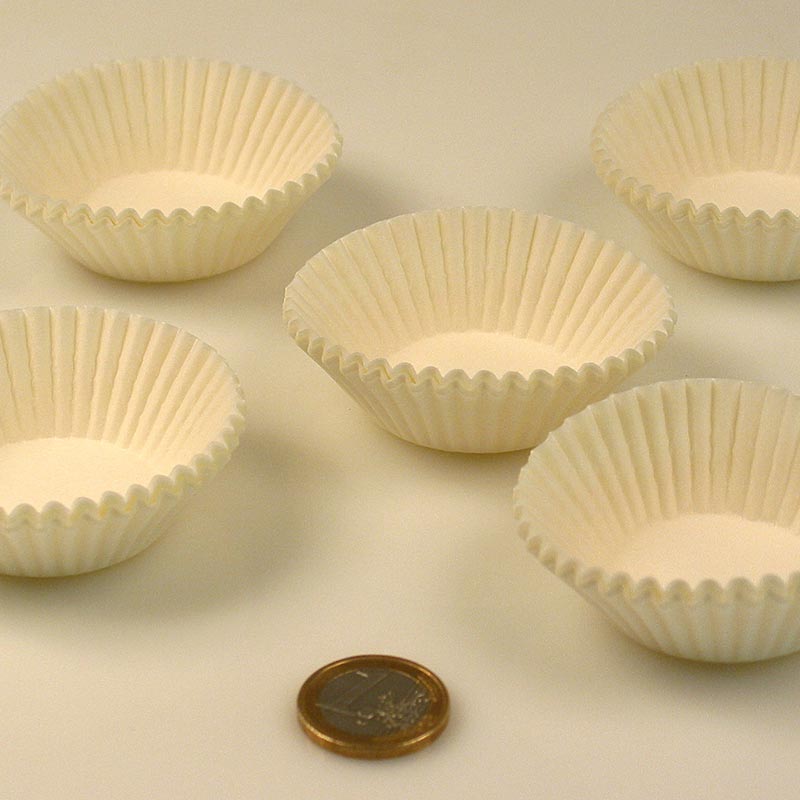 Capsules de papier, blanc, ø 50, 22haut, 1.000 pc