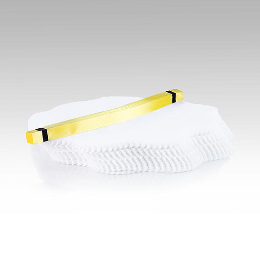 Regency - The Original Lemon Wraps - Zitronenserviertuch, weiß, mit gelber Krawatte, 100 St
