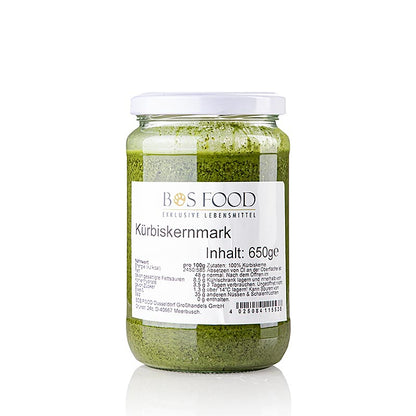 BOS FOOD Kürbiskern-Mark, 100% Mark ohne Zusatzstoffe, 650 g