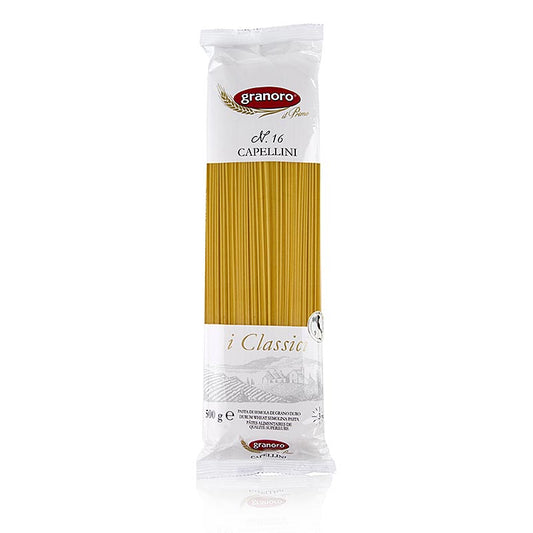 Granoro Capellini, spaghetti molto sottili, 1 mm, n. 16, 500 g