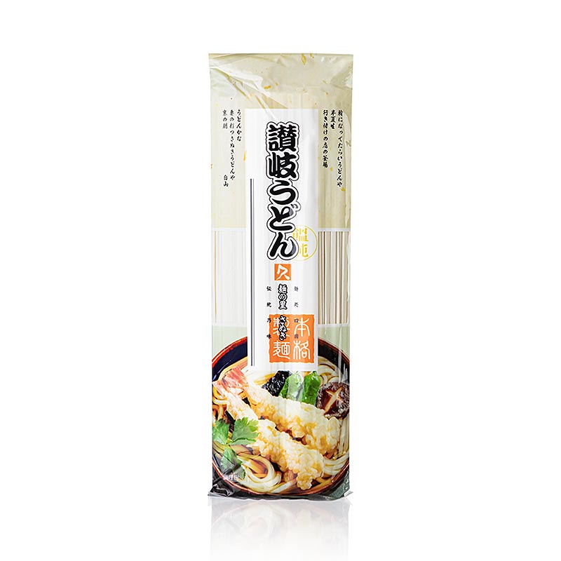 Udon - tagliatelle di grano, chiare, piatte, 3 mm, lunghe circa 24 cm, Kubota, 250 g