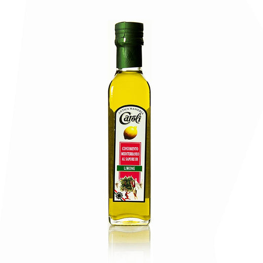 Huile d'olive Caroli aromatisée au citron, 250 ml