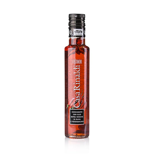Huile d'olive vierge, Casa Rinaldi, aromatisée au piment, 250 ml
