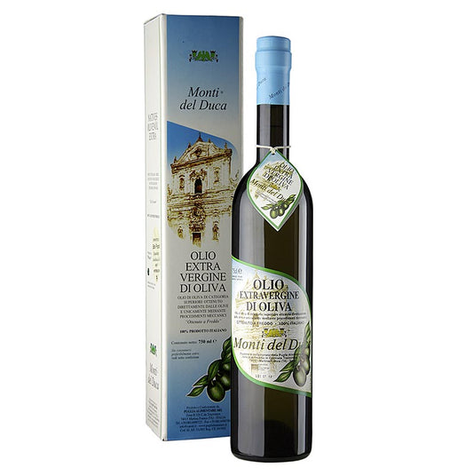 Huile d'olive , Caroli Sélection « Monti del Duca », délicatement fruitée, 750 ml