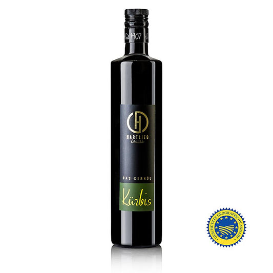 Olio di semi di zucca della Stiria IGP, puro al 100%, Hartlieb, 750 ml