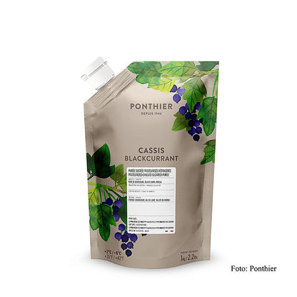 Püree - Cassis, mit Zucker, 1 kg
