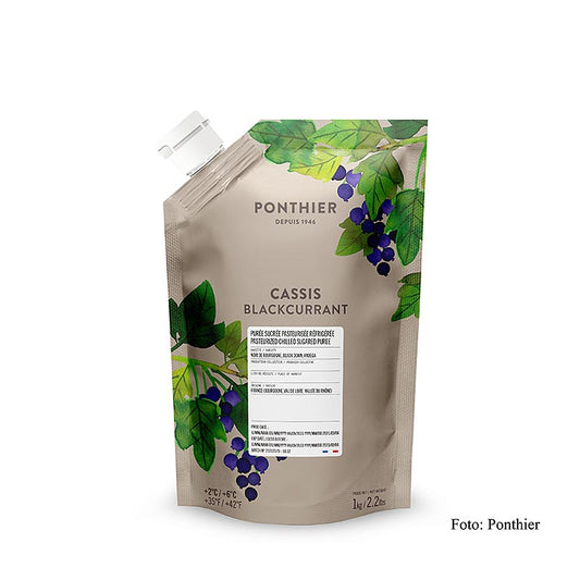 Ponthier - Püree - Cassis, mit Zucker, 1 kg