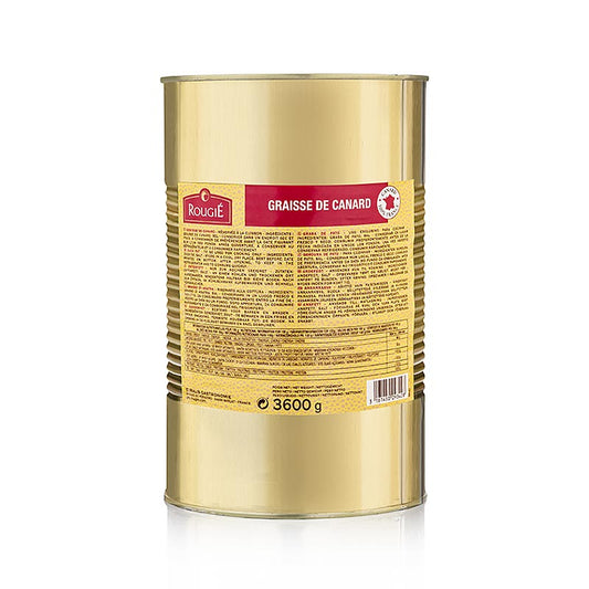 Saindoux de canard, légèrement salé, Rougié, 3,6 kg